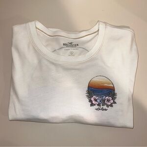 Hollister White Crop Long Sleeve